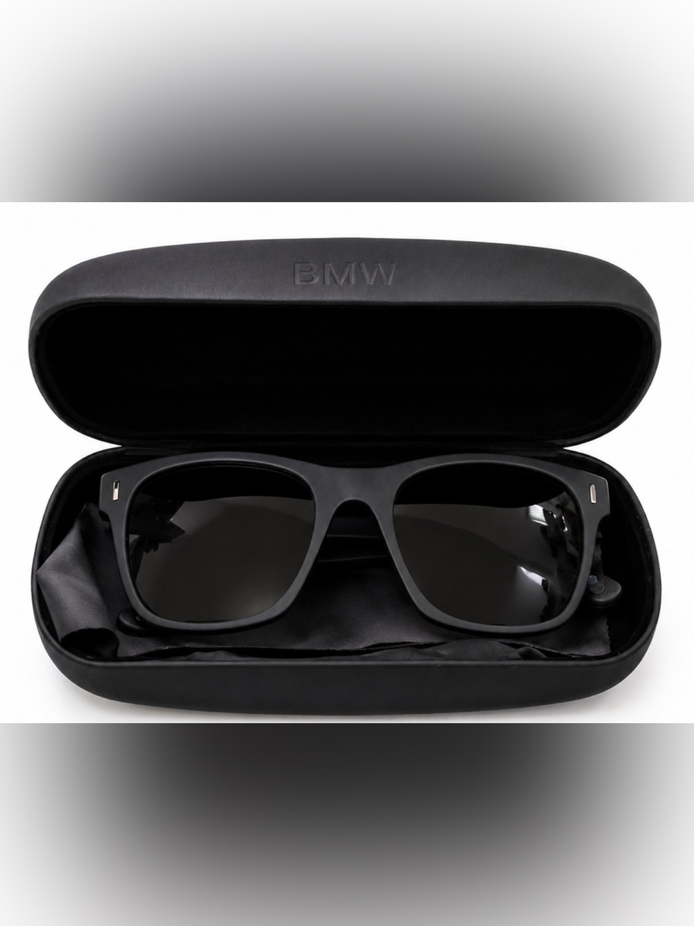 BMW Matte Black Sunglasses with Original BMW Hard Case